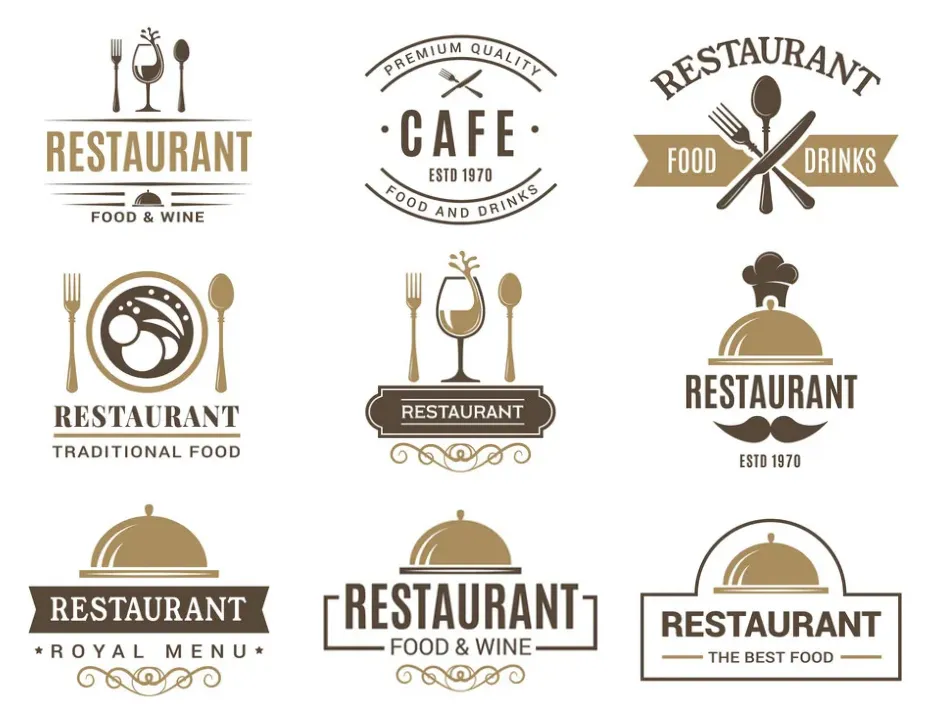 Thiết kế logo quán ăn theo phong cách sang trọng